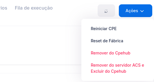 Reboot e Reset via ACS